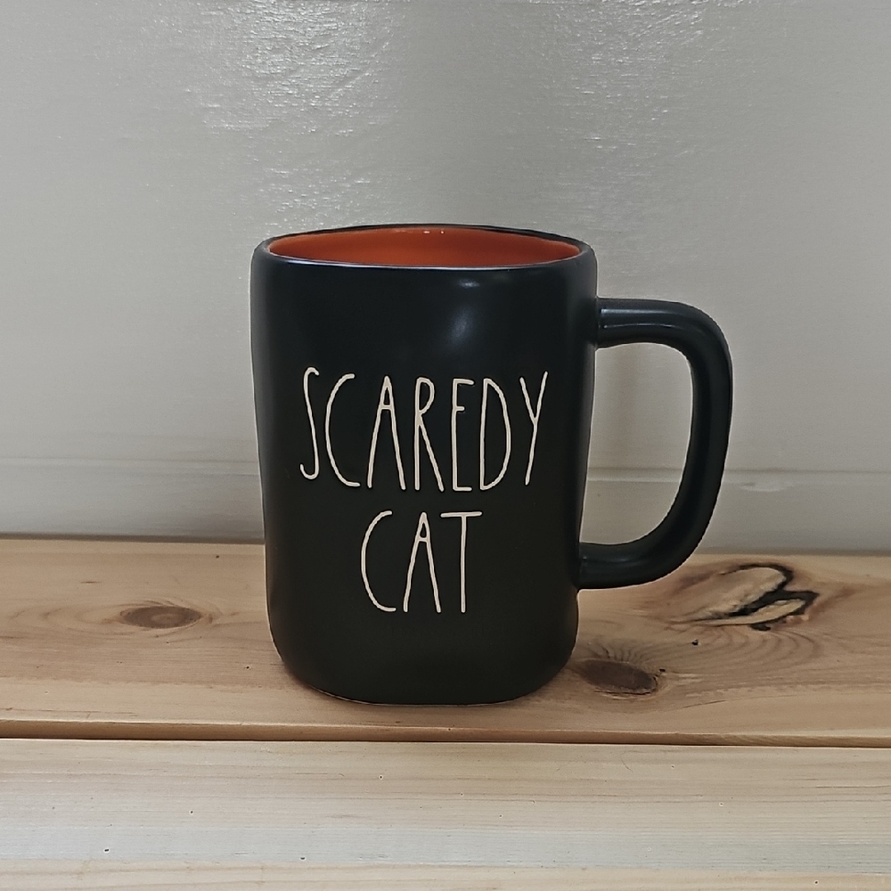 Rae Dunn Scaredy Cat Black Mug